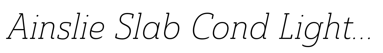 Ainslie Slab Cond Light Italic